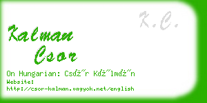 kalman csor business card